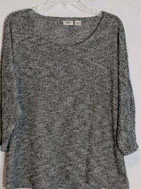 Cato Gray Knit Scoop Neck Top Size 18/20